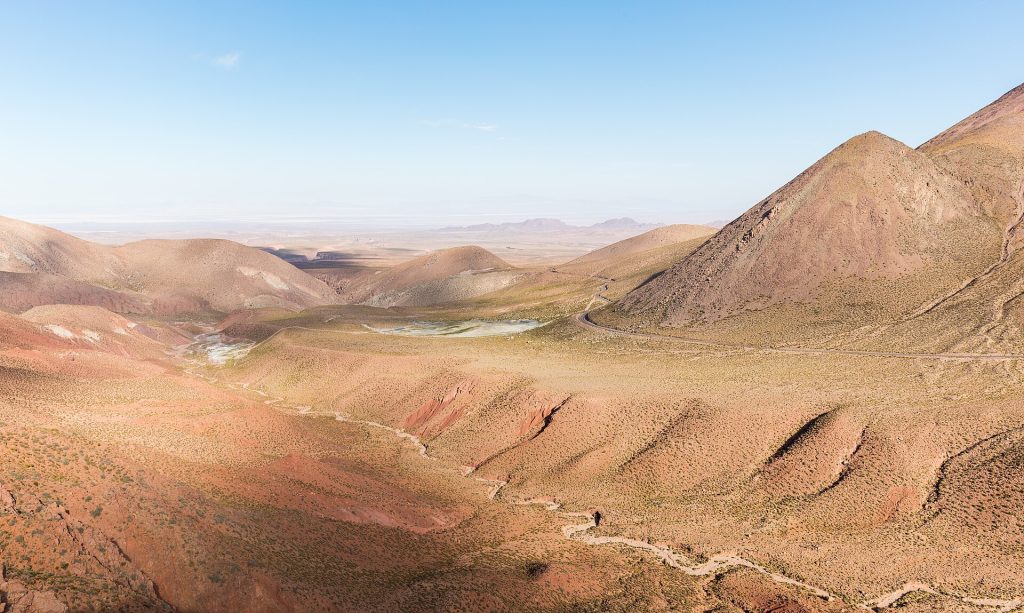 Paisaje del desierto de Atacama a unos 50 kilómetros al noreste de Calama