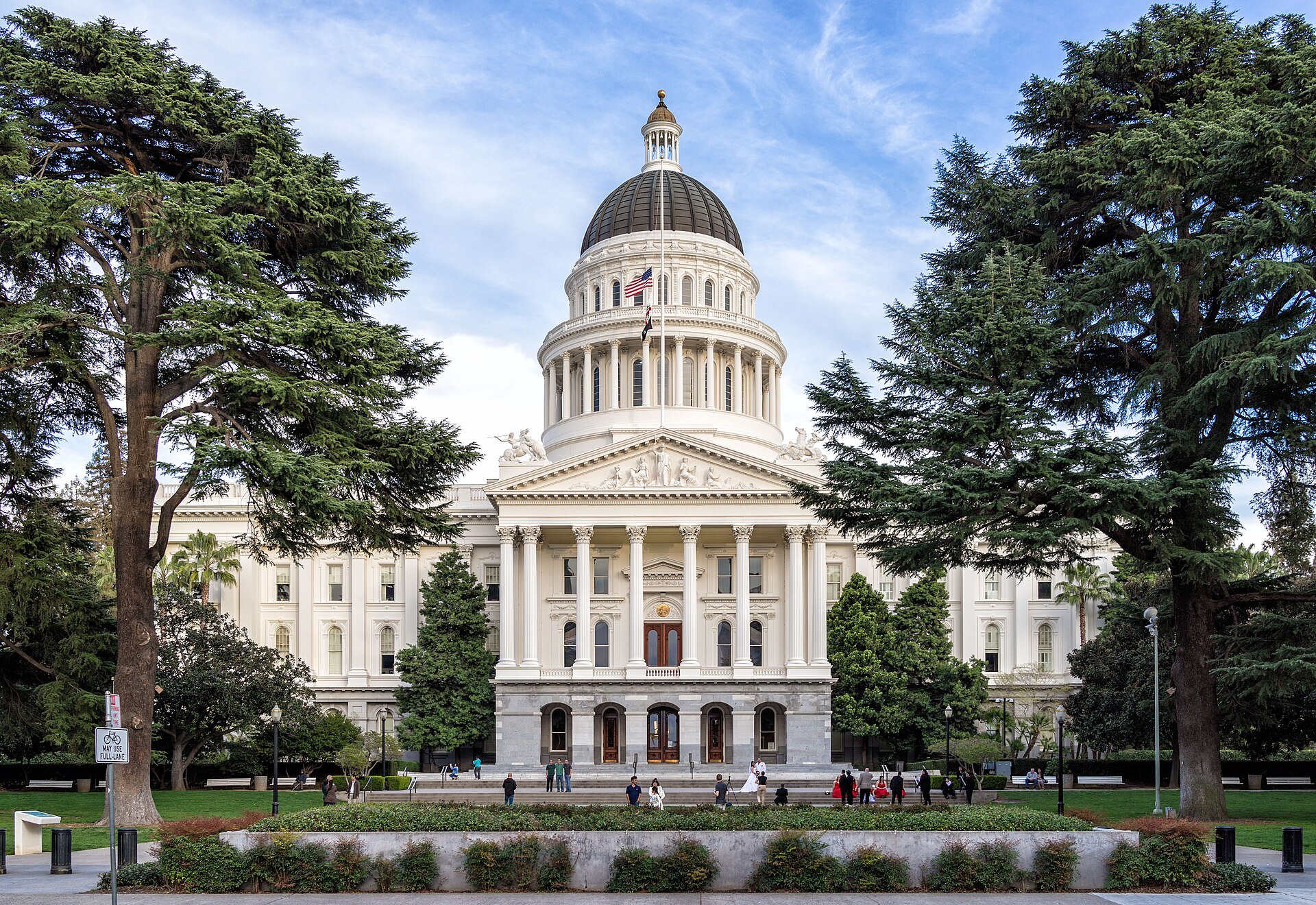 Capitolio del estado de California en Sacramento, visto desde la calle 10