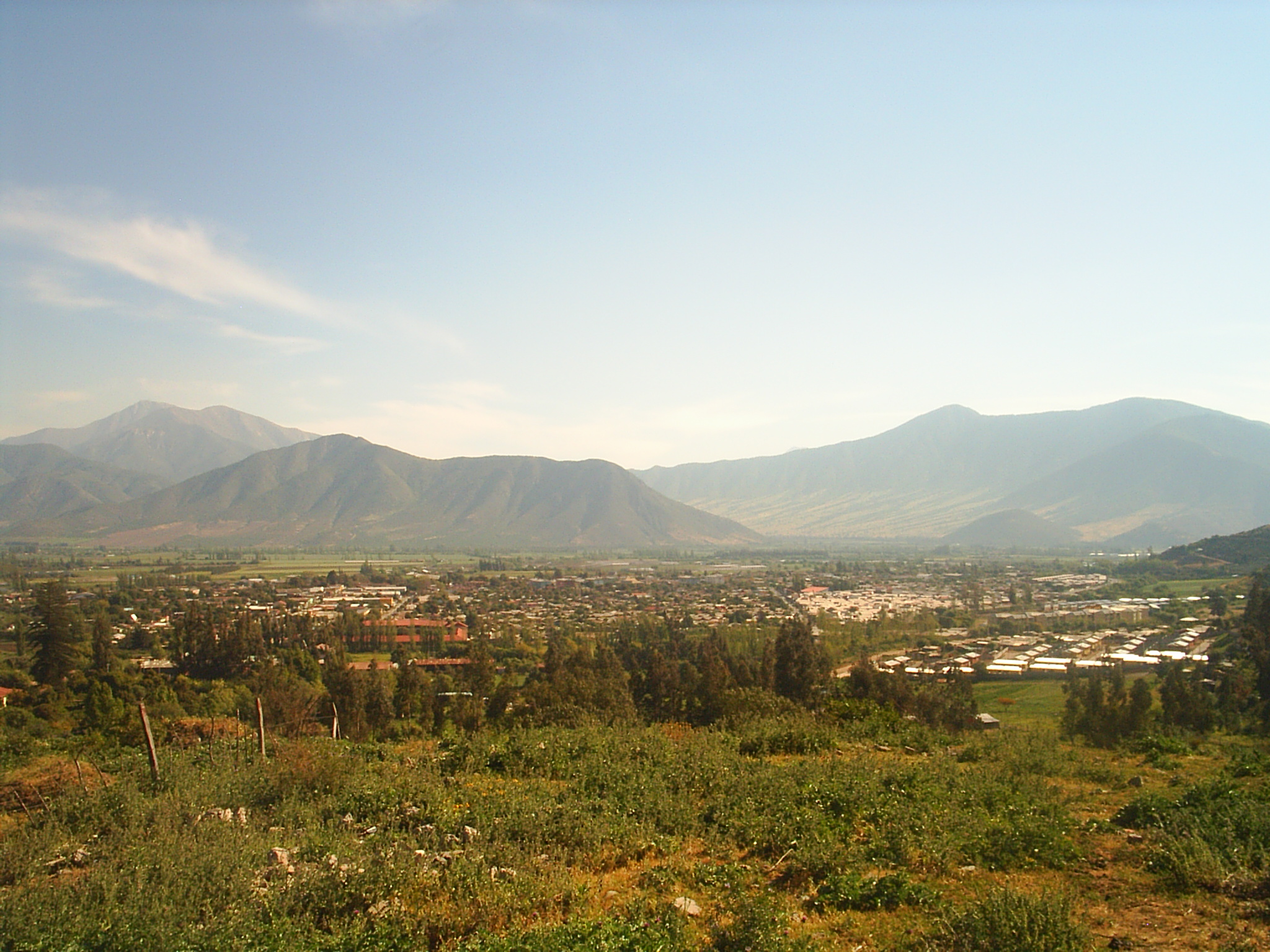 Vista del Valle del Aconcagua, en la Región de Valparaíso