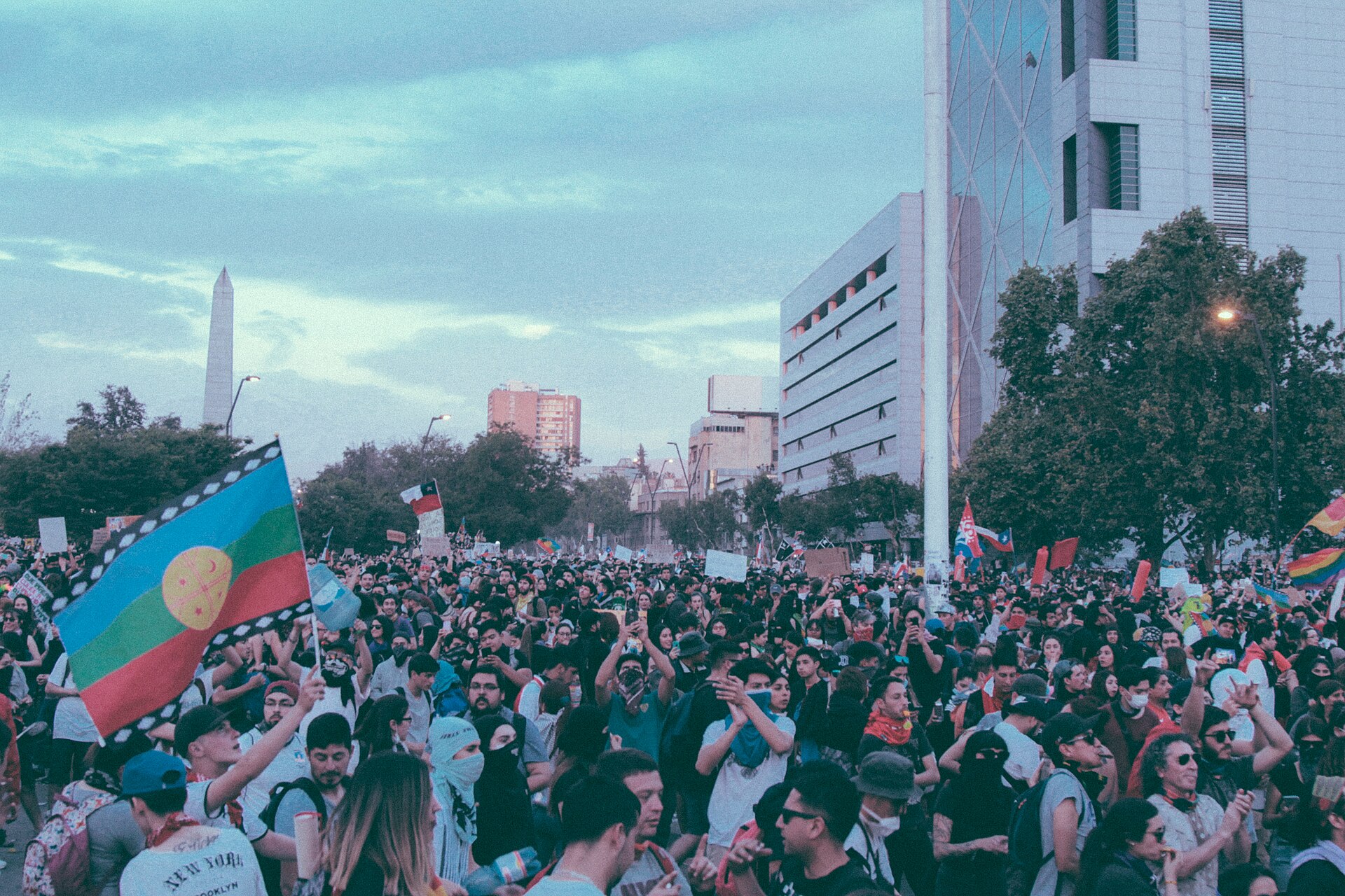 Multitudinaria manifestación del 25 de octubre de 2019 en Plaza Italia, Santiago