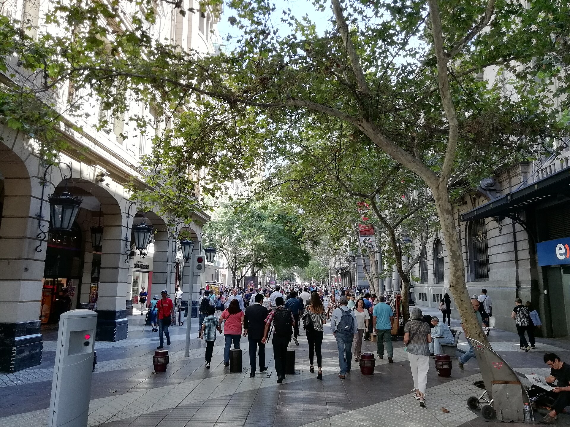 Paseo Ahumada, en el centro de Santiago